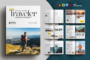 Travel Magazine Layout Template