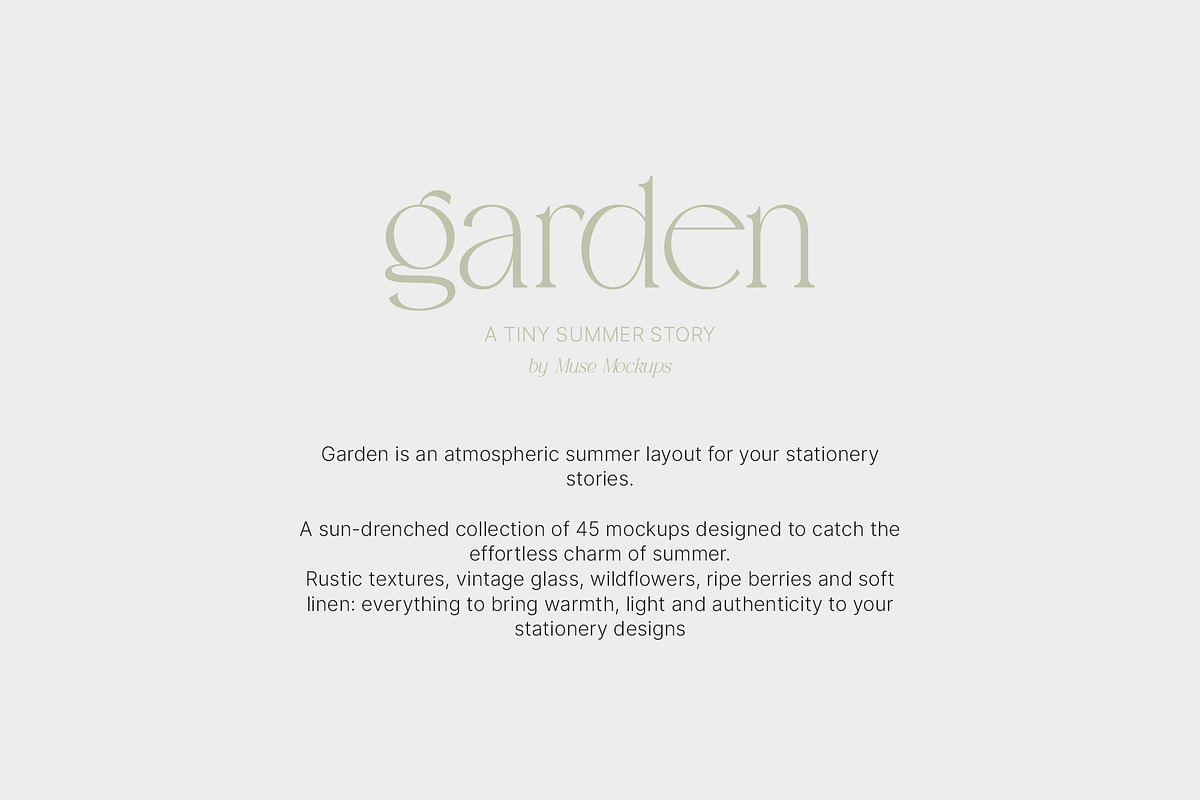 Garden - 45 Stationery Summer Mockup, a Product Mockup by Muse Mockups (Photo 2 of 18)