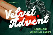 Velvet Advent Christmas Bold Script, a Script Font by Struvictory.art (Thumbnail 1 of 9)