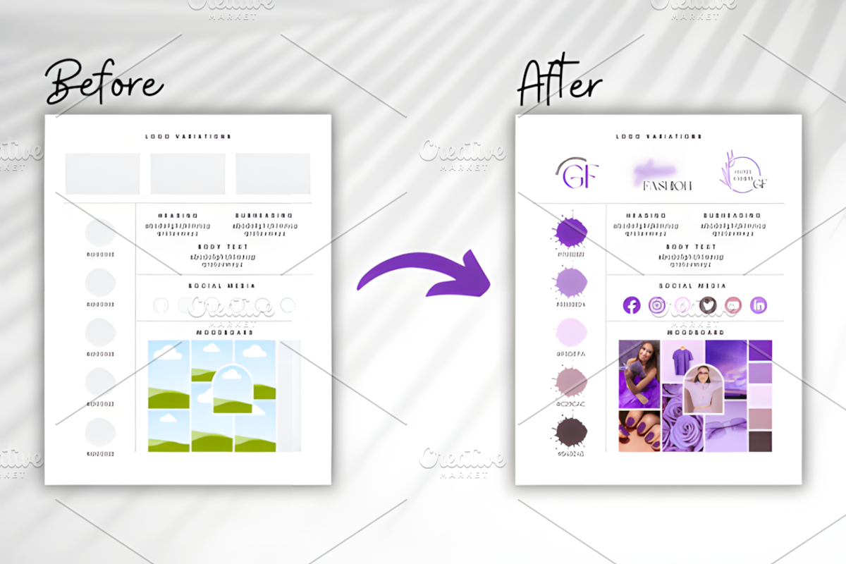 Brand Board Canva Template, Branding, a Marketing Template by Ink Gallery (Photo 2 of 5)