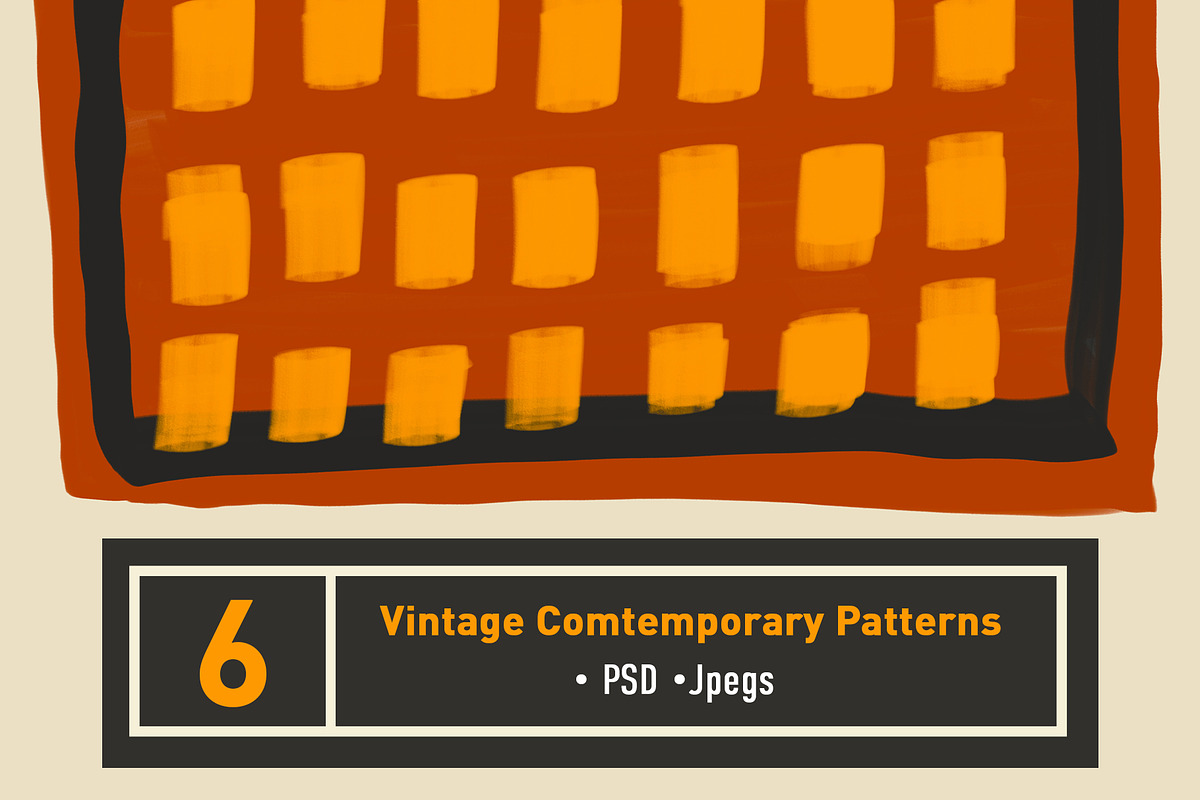 6-Hand Drawn Vintage Patterns, a Pattern Graphic by sergiowashere (Photo 1 of 9)