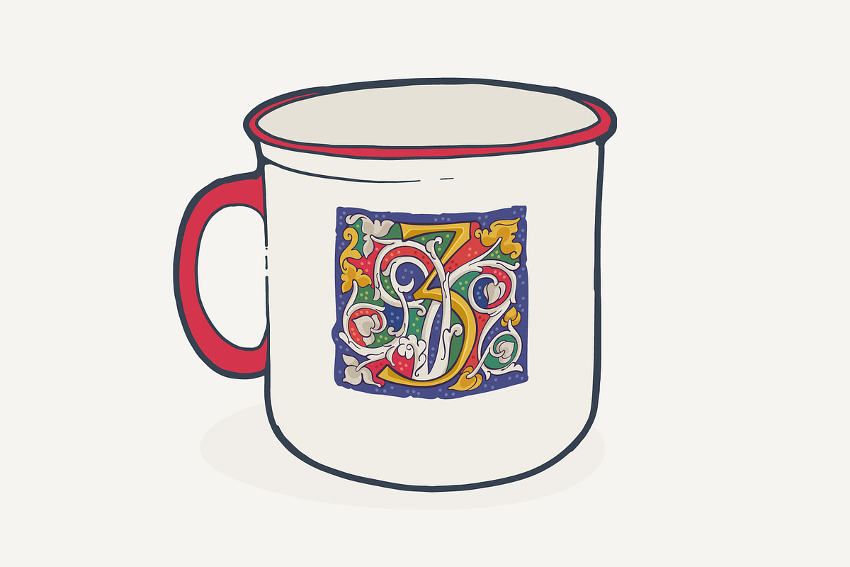 Ptolemei Colored drop caps font, a Blackletter Font by kaer_shop (Photo 11 of 12)
