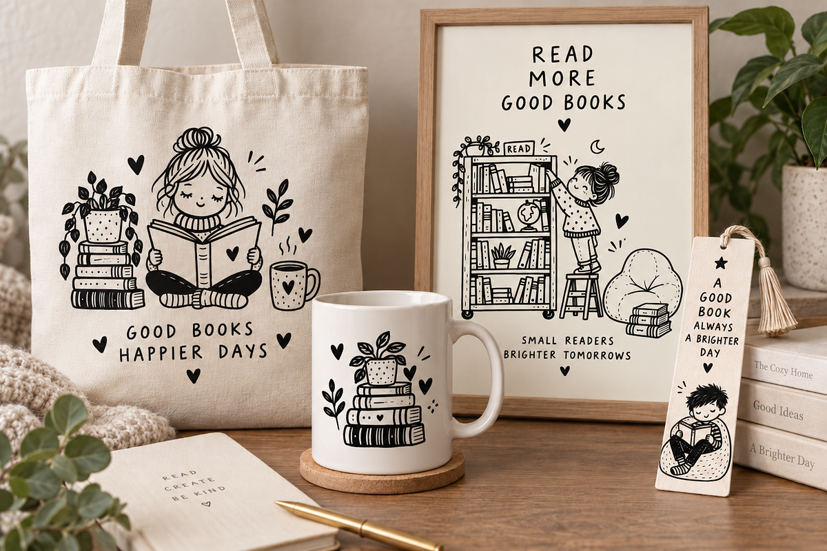 Cozy Library Doodle Clipart, an Education Illustration by PassionPNGcreation (Photo 3 of 3)