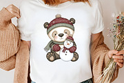 Watercolor Cute Christmas Panda, an Illustration by Canvas Craft (Thumbnail 7 of 7)