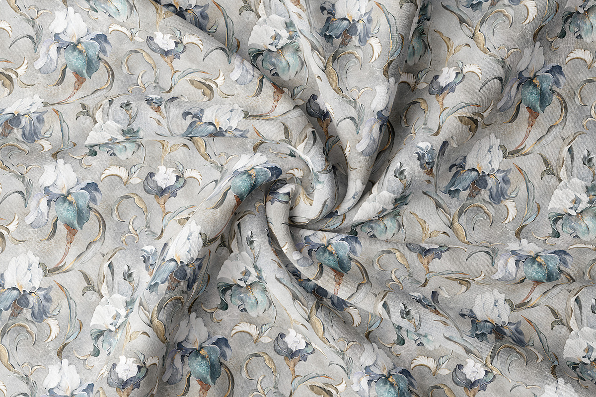 IRISES floral seamless patterns, a Pattern Graphic by Lisima (Photo 12 of 14)