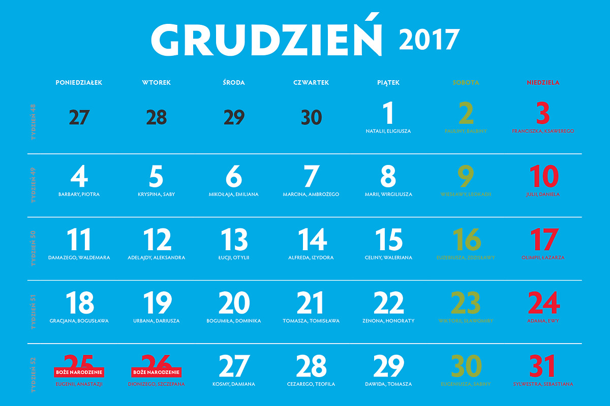 Polish Calendar 2017, a Brochure Template by Feelings (Photo 4 of 5)