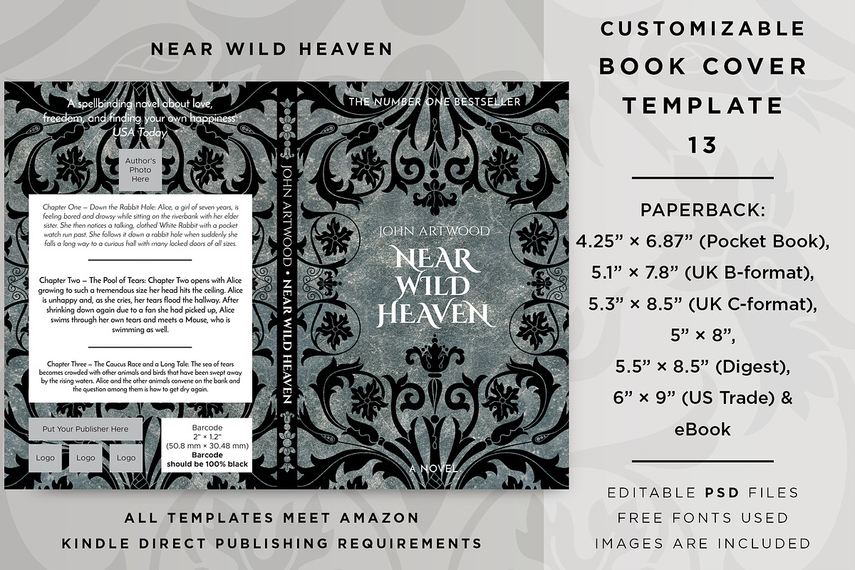 Customizable Book Cover Template 13, a Brochure Template by Olga Begak Art & Design (Photo 2 of 8)
