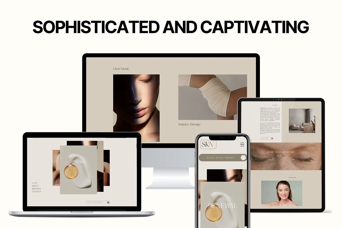 WIX Skincare website, a Wix Template by Studio Suvelle (Photo 2 of 6)