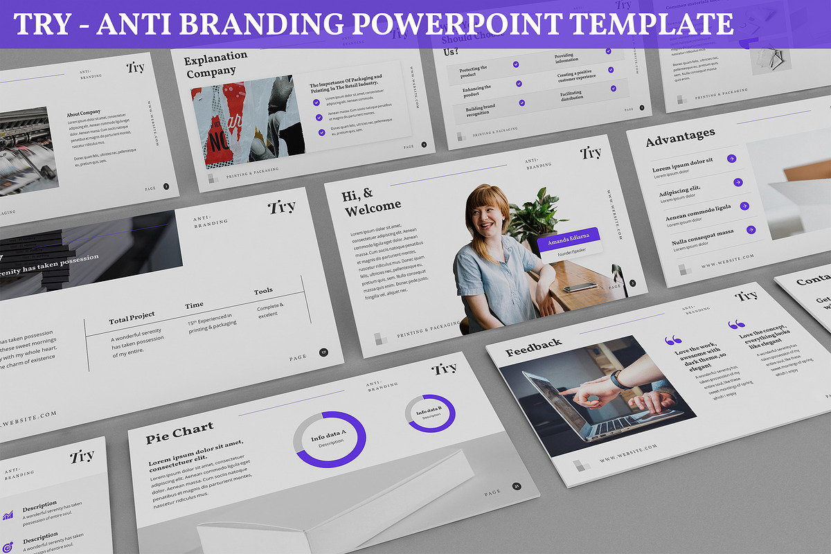 Try - Anti Branding Powerpoint, a Presentation Template by SlideFactory (Photo 1 of 4)