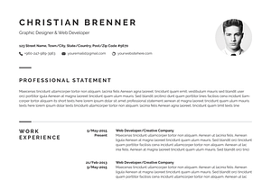 Minimal Resume Template 4 Pages