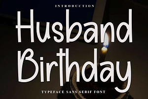 Husband Birthday, a Script Font by InermediaSTUDIO