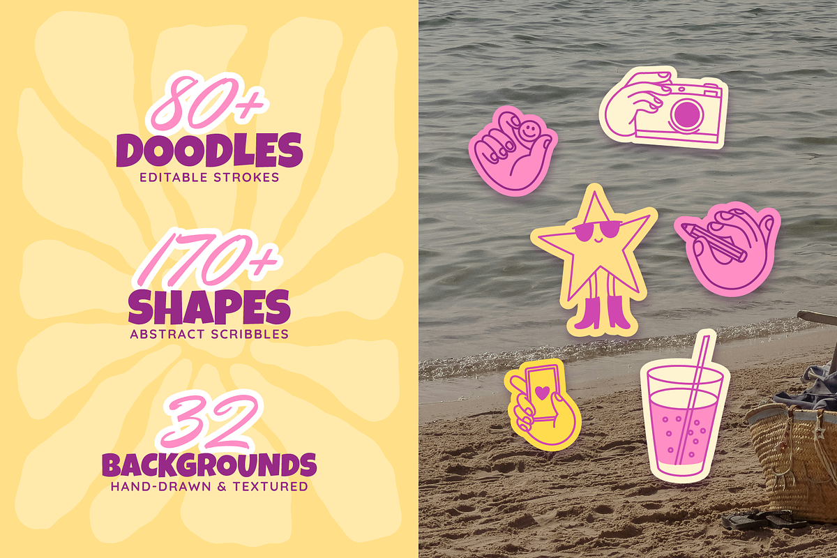 Creator Girls Club, vector doodles, an Object Graphic by venimo (Photo 2 of 11)