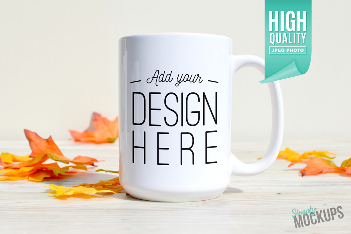 15oz Mug Mockup - 1 Sided, a Cups & Container Mockup by Simply Mockups (Photo 1 of 2)