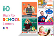 10 Back To School Banners, a Social Media Template by Nisha Droch (Thumbnail 1 of 3)