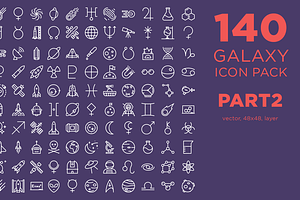 140 Galaxy Icon Pack PART 2 - $5