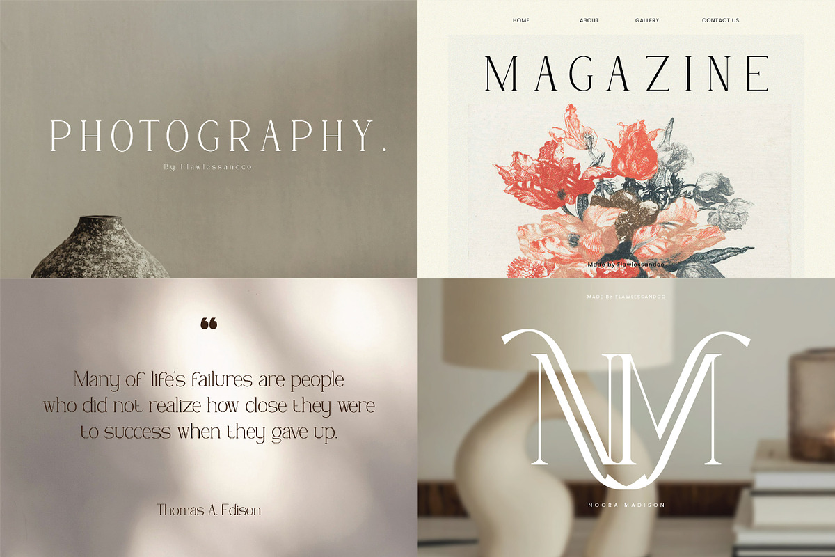 Modern Serif & Sans Serif Bundle, a Serif Font by Flawless And Co (Photo 4 of 12)