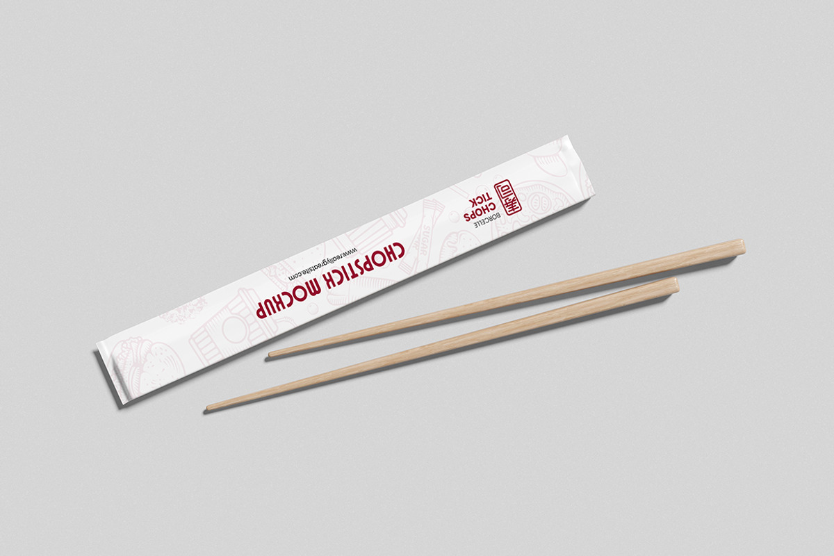 Chopstick Mockup, an Advertising Mockup by swsi-studio (Photo 2 of 5)