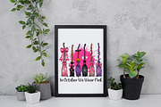 In October We Wear Pink, Breast Canc, an Illustration by Daily.Designs (Thumbnail 5 of 5)