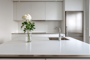 Chic kitchen with flowers, a Photo by Beautiful things