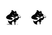 Bear playing guitar logo design, an Object Graphic by nicemorning (Thumbnail 3 of 4)