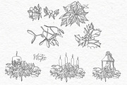 Xmas set graphic illustrations, a Decorative Illustration by Ann Astro (Thumbnail 8 of 24)