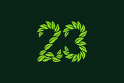 Number 23 Leaf Logo, a Branding & Logo Template by ganuDESIGN (Thumbnail 1 of 3)