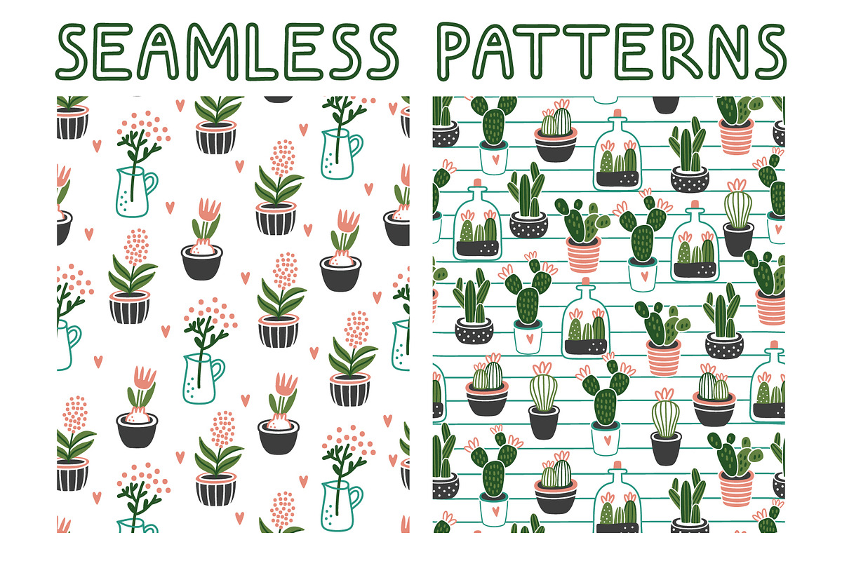 HOMEPLANTS | clip arts collection, a Decorative Illustration by Nastya Tkachova (Photo 5 of 11)