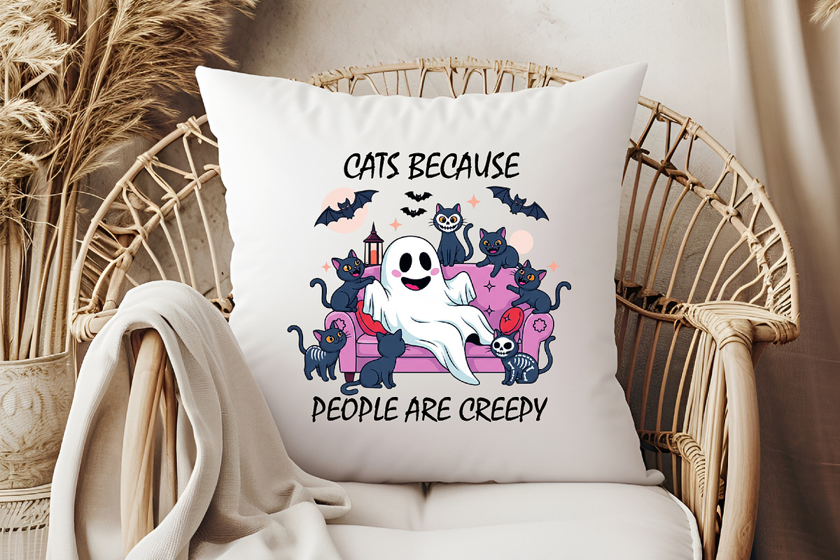Cats People Are Creepy ,skeleton Cat, an Illustration by Libby Wishes (Photo 5 of 6)
