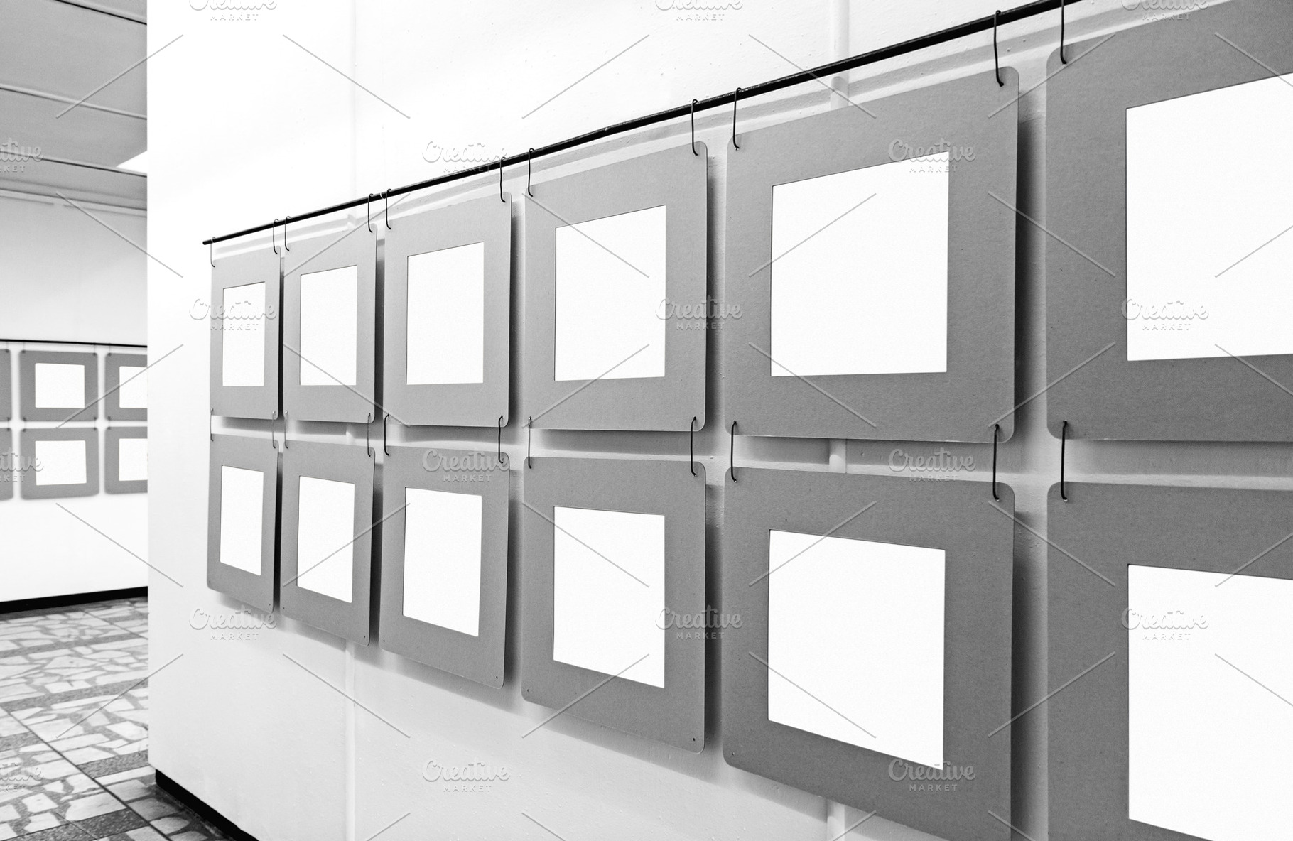Art gallery mockup with blank frames, an Arts & Entertainment Photo by BOOCYS