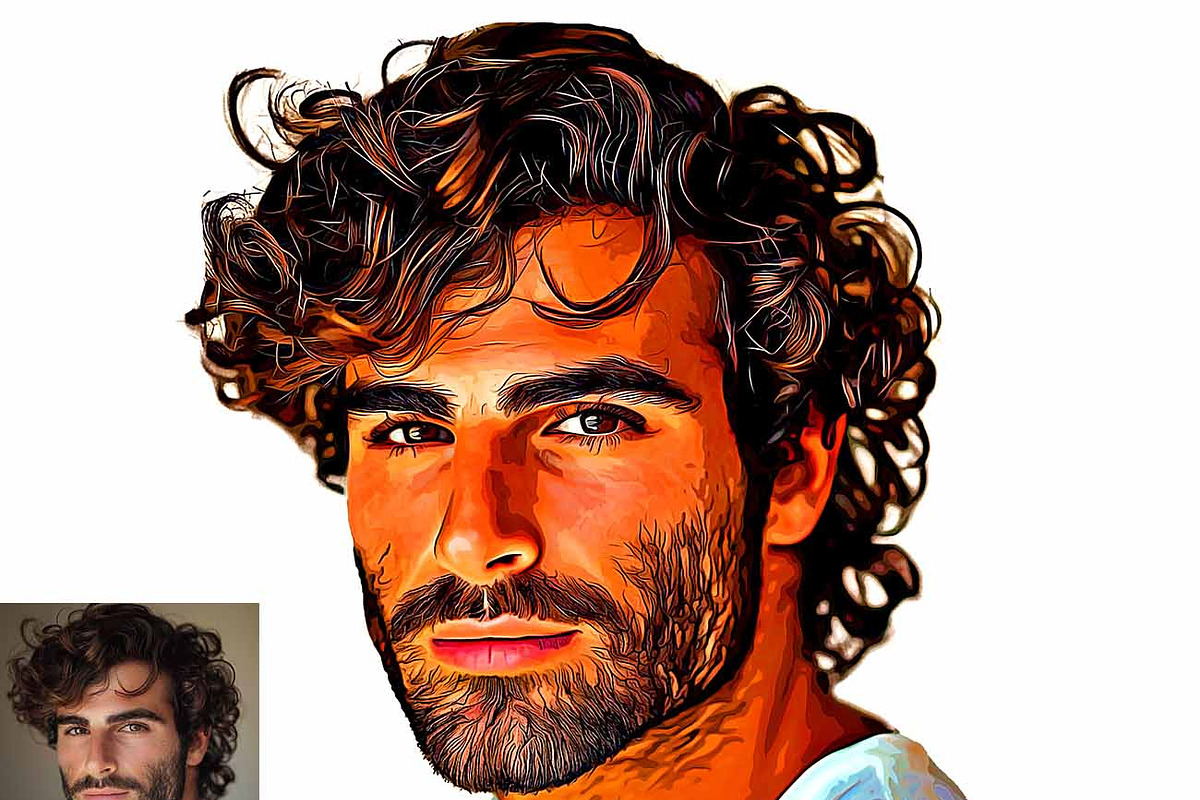 Cartoon Drawing Effect Ps Action, an Action Add-On by Studio Retouch (Photo 5 of 10)
