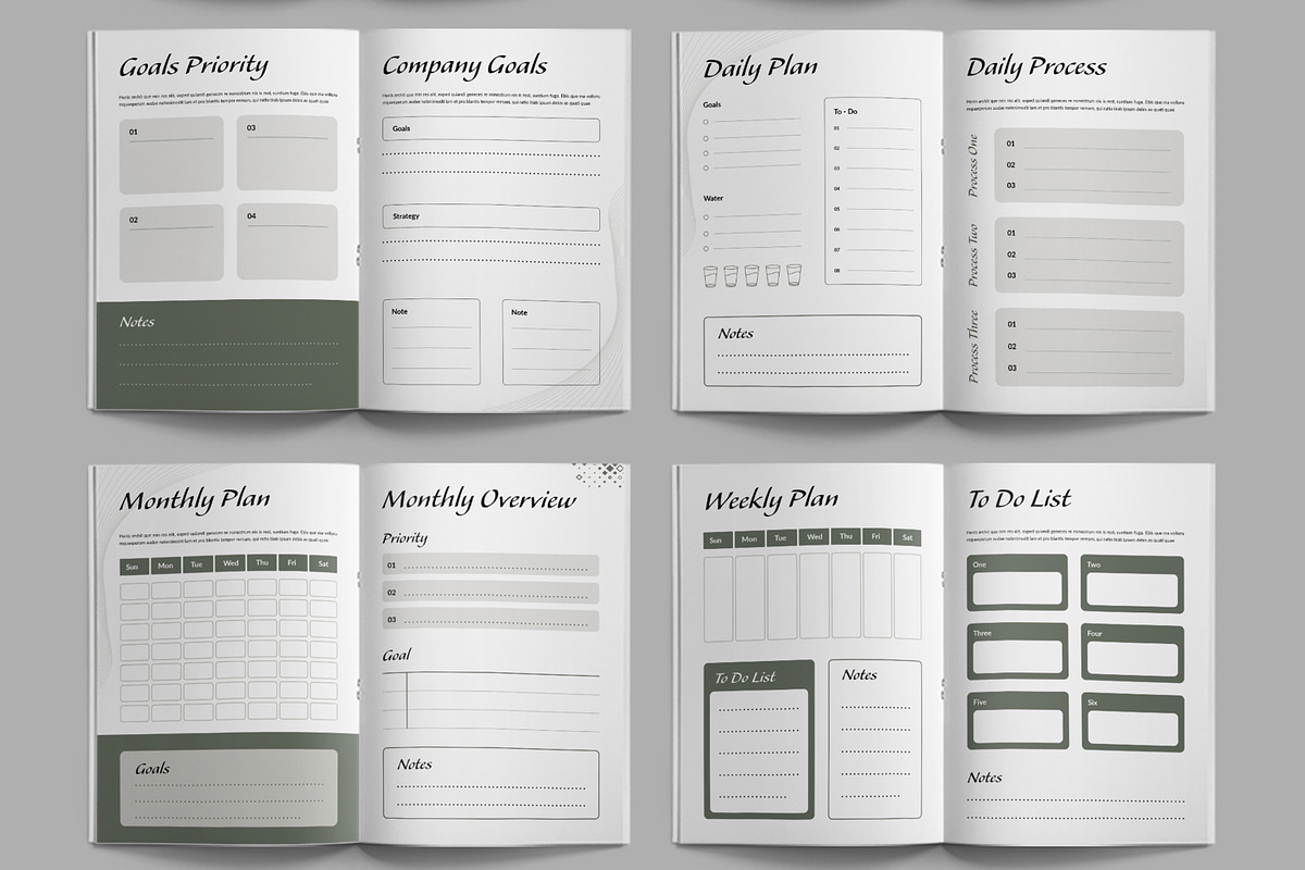 Daily Planner 2024 Template Layout, a Stationery Template by ContestDesign (Photo 3 of 3)