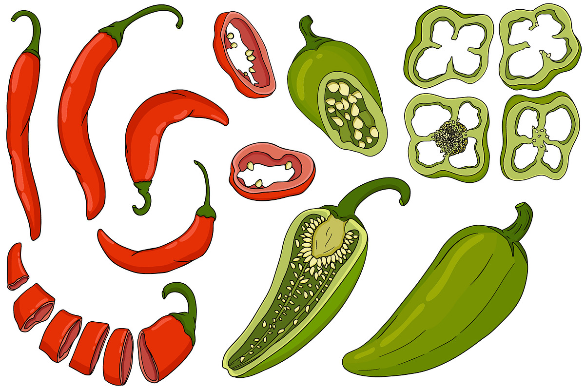 Chilli Papper, a Food Illustration by Elena Mykhailenko (Photo 4 of 4)