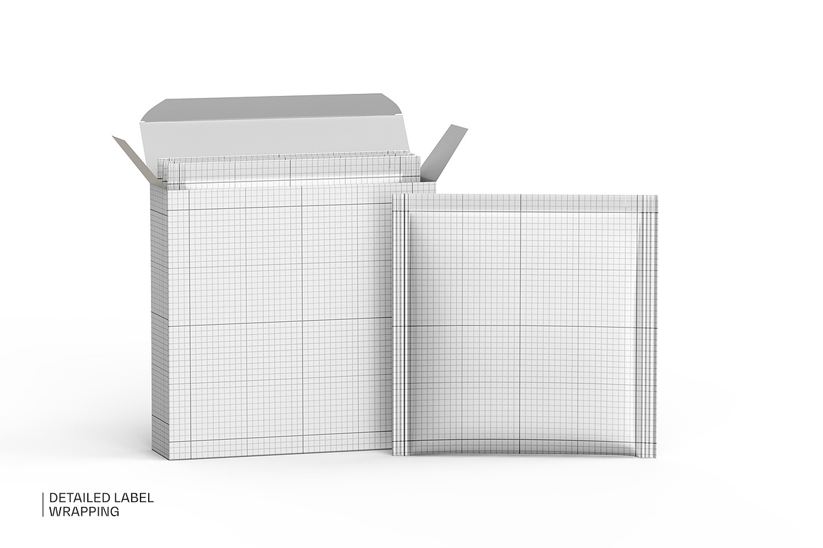 Tea Sachets with Box Mockup, a Packaging Mockup by Ram Studio (Photo 13 of 27)