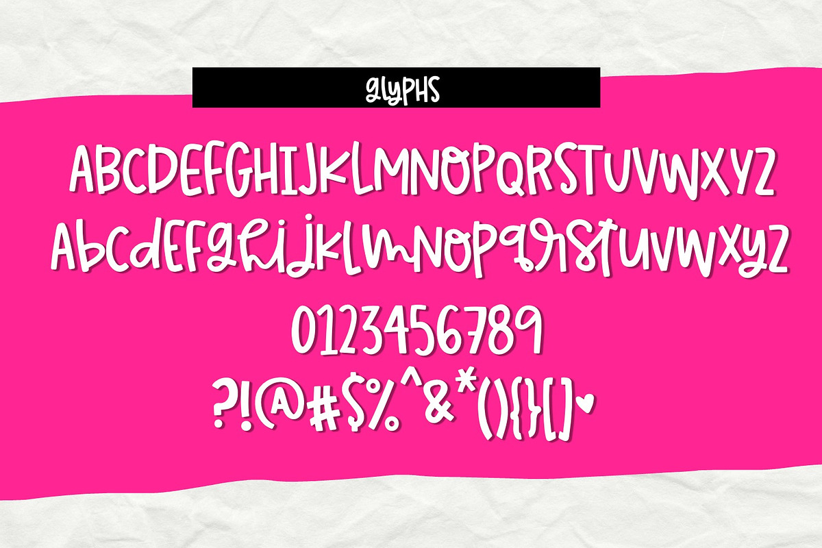 Happy Heart Handwritten Font preview 2