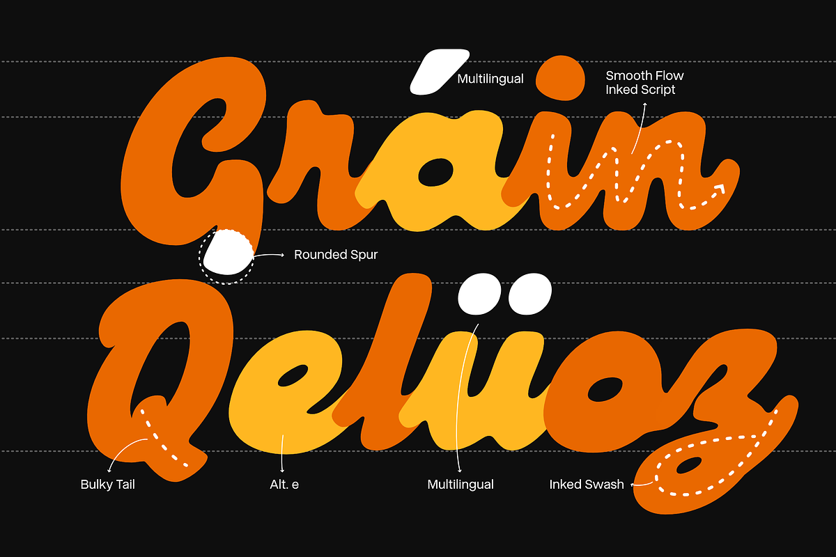 Midmate - Bold Inked Retro Script, a Script Font by Typia Nesia (Photo 11 of 12)