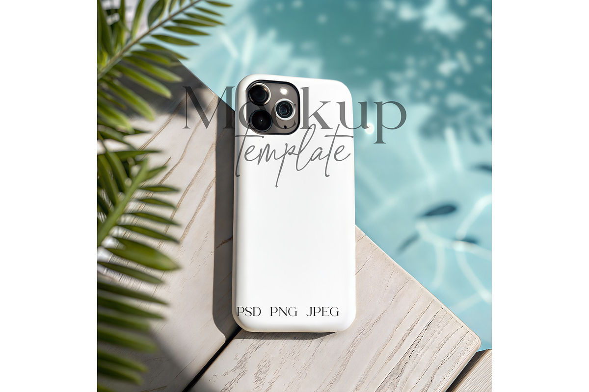 iPhone Cover Mockup by the Pool, a Product Mockup by MockupWizard (Photo 1 of 5)
