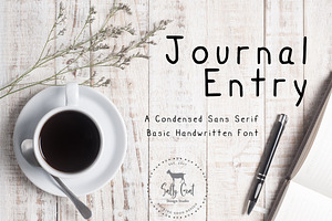 Journal Entry Handwritten Print Font