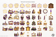 Christmas Nativity Clipart, a Seasonal Illustration by Markicha Art (Thumbnail 4 of 5)