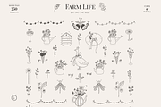 Farm Life Nostalgic line doodle icon, a Decorative Illustration by Summer Nightingale Art (Thumbnail 19 of 20)