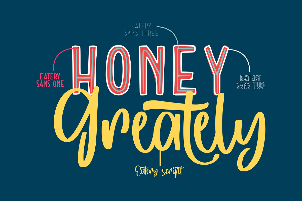 Hello Eatery - Handlettering Pack, a Font by Garisman Std (Photo 9 of 9)