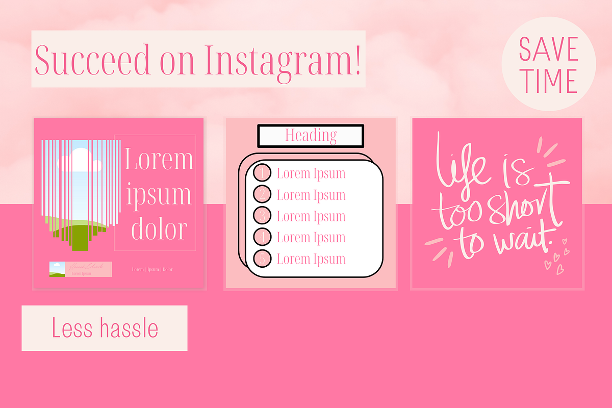 455 Canva Pink Instagram Template, a Social Media Template by Emerald Eyes Design (Photo 9 of 12)