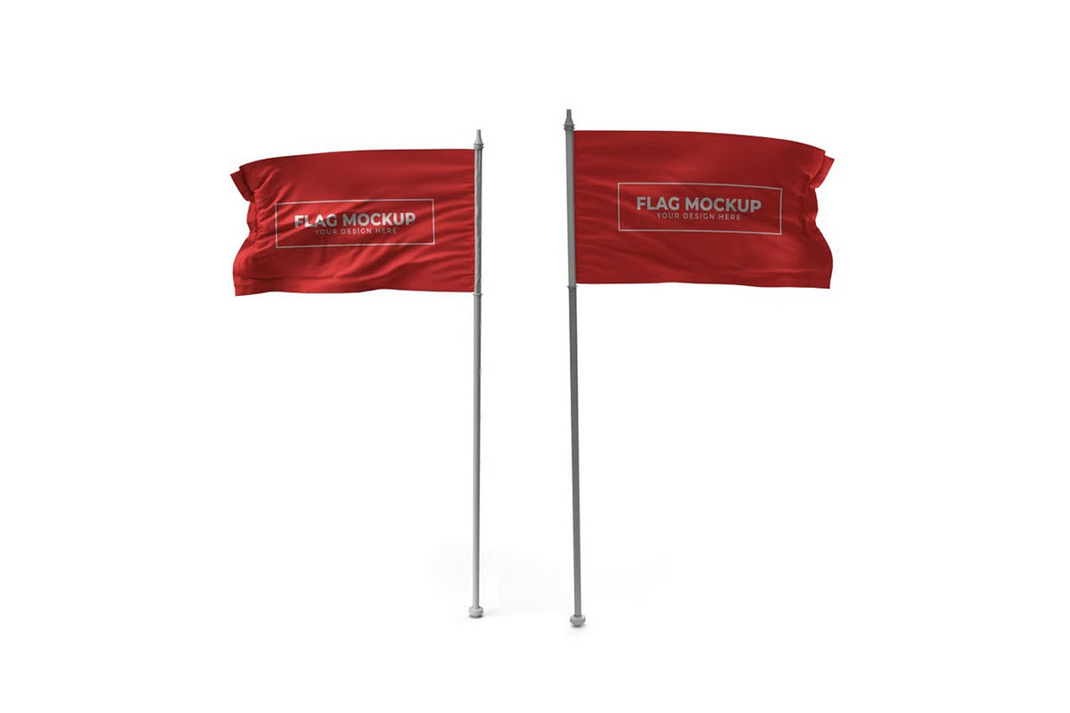 Waving Flag Mockup Template Set, an Advertising Mockup by DesignRushMarket (Photo 9 of 11)
