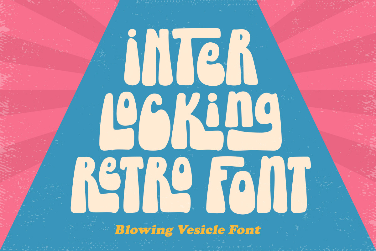 Blowing Vesicle - Psychedelic Font, a Font by Letterhend Studio (Photo 2 of 8)
