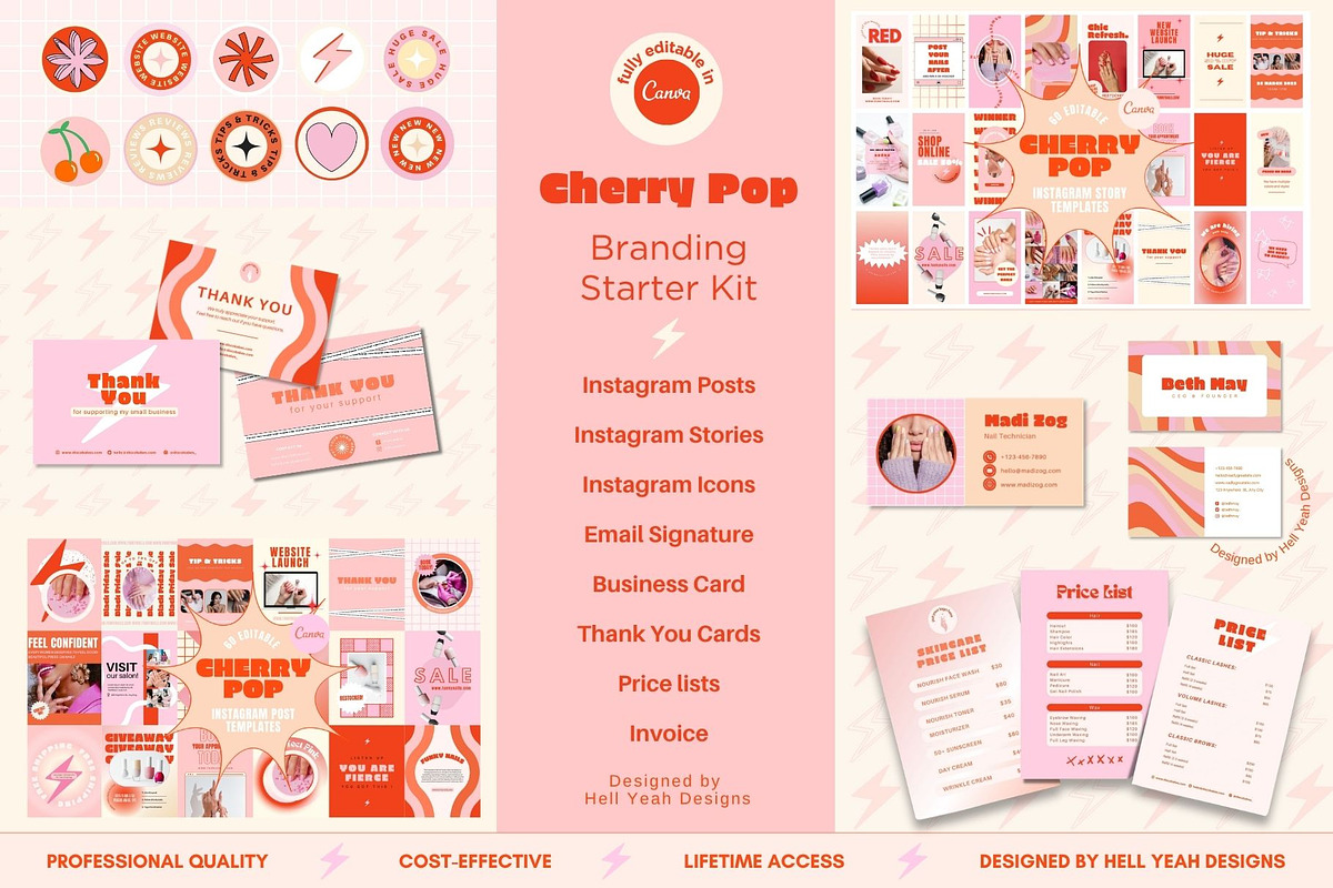 Cherry Branding Starter Kit, a Branding & Logo Template by Hell Yeah Designs (Photo 1 of 16)