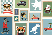 Boys Nursery Room Print Bundle, a Background Graphic by Artemsky (Thumbnail 7 of 22)
