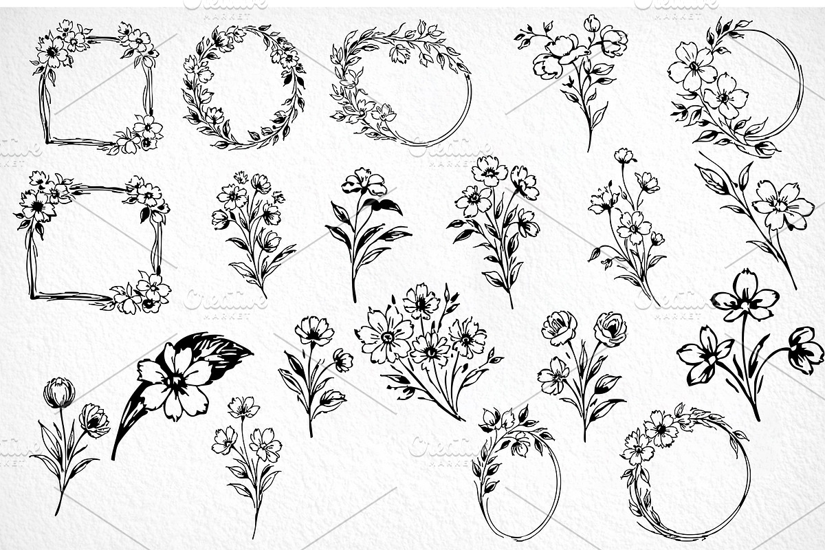 ROUGH BOTANICAL SKETCHES Vector, an Illustration by Casa Mandarina (Photo 3 of 10)