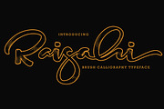 Raisahi, a Script Font by pineungtype (Thumbnail 1 of 7)