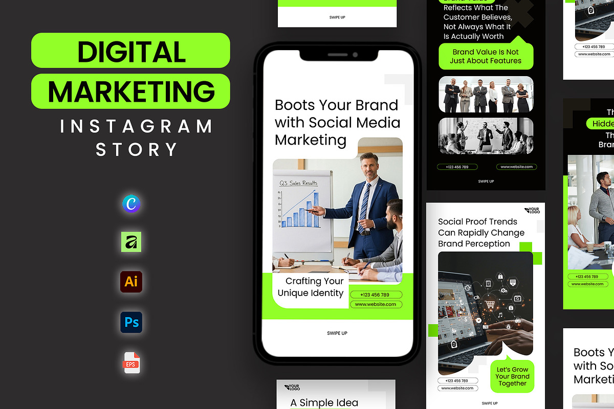 Green Digital Marketing - IG Story, a Social Media Template by Jiwstudio (Photo 1 of 4)