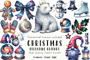 Celestial Christmas Clipart, an Illustration by CreationArt (Thumbnail 1 of 5)