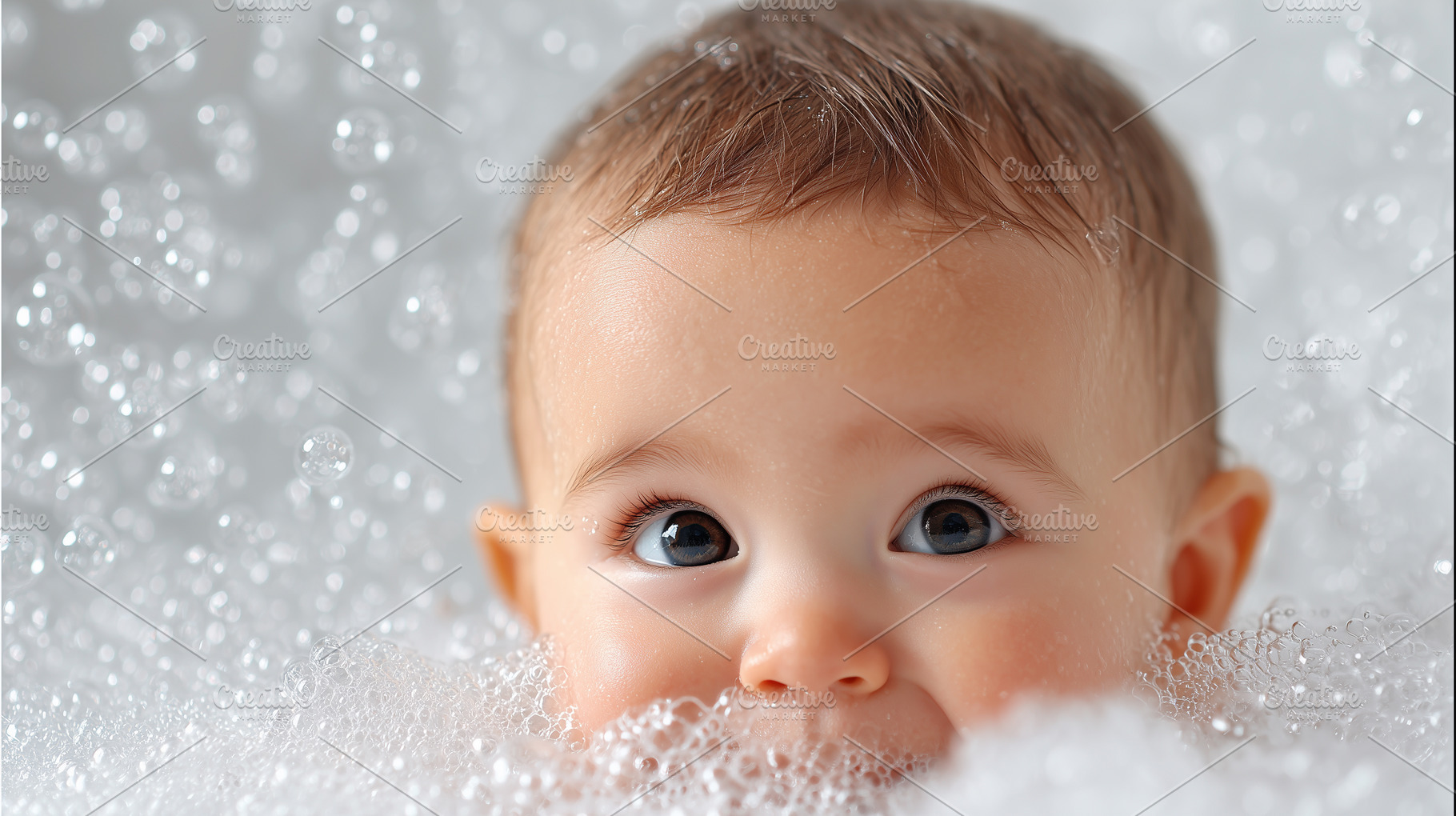 Close up portrait of a cute baby, a Person Photo by MistyDay